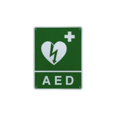 aed plus wall sign green